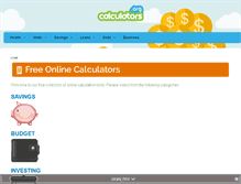 Tablet Screenshot of calculators.org